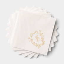 Blumenförmiges Monogramm-Wappen Hochzeit