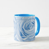 BlumenFoto-köstliche hellblaue Rose Tasse (VorderseiteRechts)