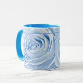 BlumenFoto-köstliche hellblaue Rose Tasse (Vorderseite Links)