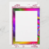 BLUMENFoto-RAHMEN Briefpapier (Vorne/Hinten)