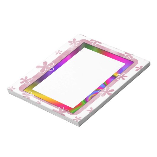 BLUMENFoto-RAHMEN Notizblock (Rotiert)