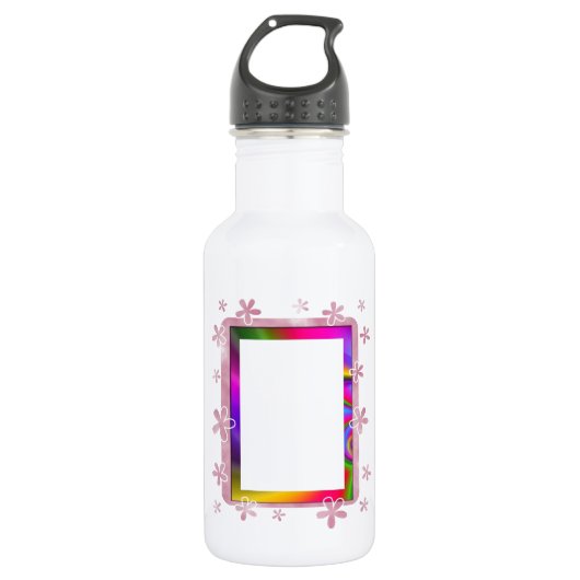 BLUMENFoto-RAHMEN Trinkflasche (Vorderseite)