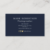 Blumenfotograf Visitenkarte (Rückseite)