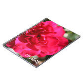 Blumenfotografie Elegante Rosa Custom Notizblock (Linke Seite)