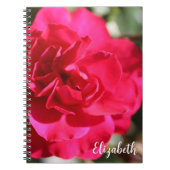 Blumenfotografie Elegante Rosa Custom Notizblock (Vorderseite)