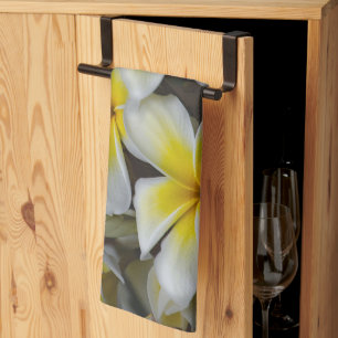 Blumenfotografie, Gelbe Plumeria-Blume Geschirrtuch