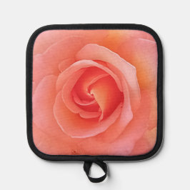 Blumenfotografie im Sommer Pop Korallen Rose Topflappen