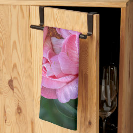 Blumenfotografie, Pink Peony Blume Geschirrtuch