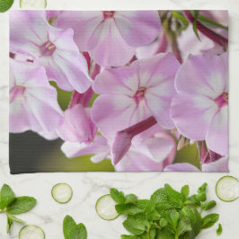 Blumenfotografie, rosa Phlox-Blume Geschirrtuch