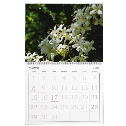 Blumenfotografie Wall Calendar Kalender (Mär 2026)