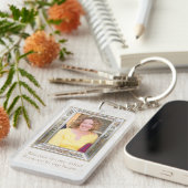 BlumenFotorahmen Zitat-kundenspezifischer Schlüsselanhänger (Vorderseite rechts)