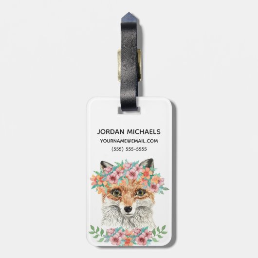 BlumenFox | addieren Ihren Namen Gepäckanhänger (Rückseite vertikal)