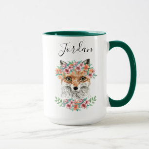 BlumenFox   addieren Ihren Namen Tasse