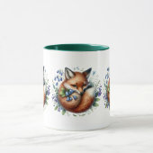 Blumenfox Botanische Holzkunst Tasse (Zentrum)