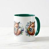 Blumenfox Botanische Holzkunst Tasse (VorderseiteRechts)