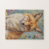 Blumenfox: Ein Fuchs unter Blumen Puzzle (Horizontal)