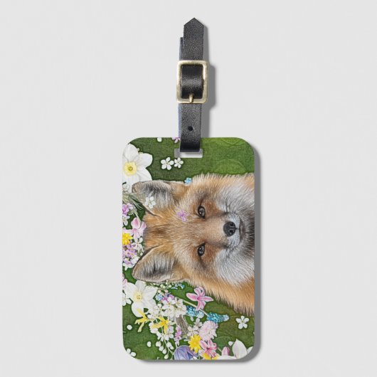 Blumenfox Gepäckanhänger (Vorderseite Vertikal)