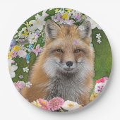 Blumenfox Pappteller (Vorderseite)