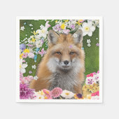 Blumenfox Serviette (Vorderseite)