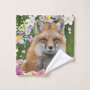 Blumenfox Waschlappen
