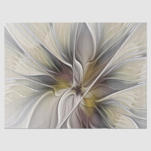 Blumenfraktal, Fantasieblume mit Erdtönen Seidenpapier