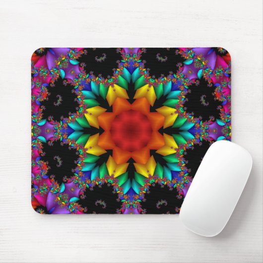 BlumenFraktal Mousepad (Mit Mouse)