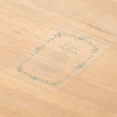 Blumenfranzösisch Viktorianisch Sage Green Wedding Acryleinladungen (Ablage )