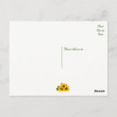 Blumenfrass Geburtstag Sonnenblumen Gelbe Blumen B Postkarte (Rückseite)