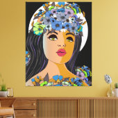 Blumenfrau Blumenkrone Leinwanddruck (Insitu (Wohnzimmer))