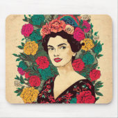 Blumenfrau Mousepad (Vorne)