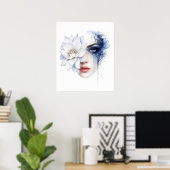 Blumenfrau Poster (Heimbüro)