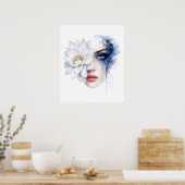 Blumenfrau Poster (Küche)