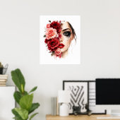 Blumenfrau Poster (Heimbüro)