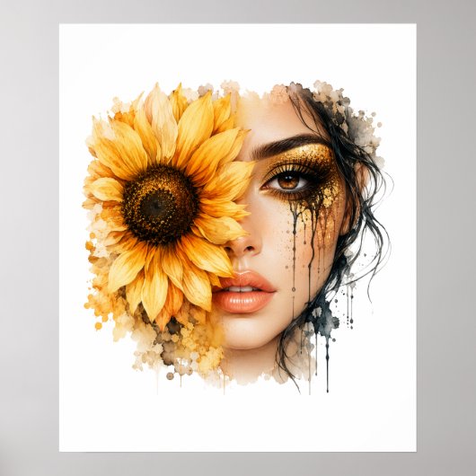 Blumenfrau Poster (Vorne)
