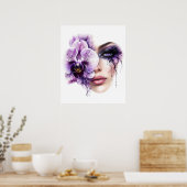 Blumenfrau Poster (Küche)