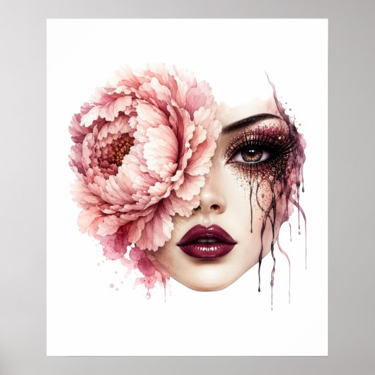 Blumenfrau Poster (Vorne)