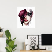 Blumenfrau Poster (Heimbüro)