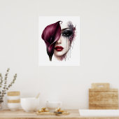 Blumenfrau Poster (Küche)