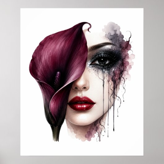 Blumenfrau Poster (Vorne)