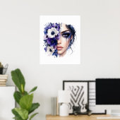 Blumenfrau Poster (Heimbüro)