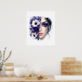 Blumenfrau Poster (Küche)