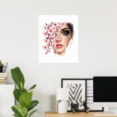 Blumenfrau Poster (Heimbüro)