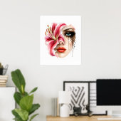 Blumenfrau Poster (Heimbüro)