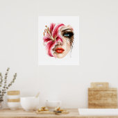 Blumenfrau Poster (Küche)