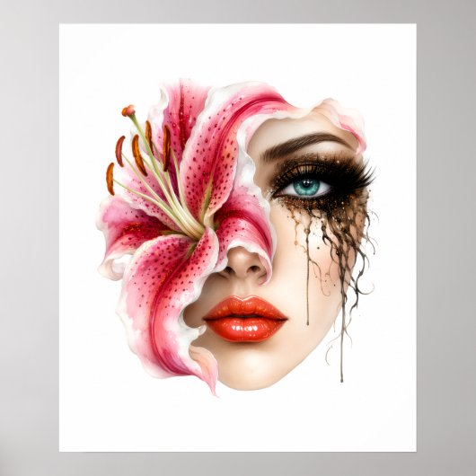 Blumenfrau Poster (Vorne)