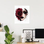 Blumenfrau Poster (Heimbüro)