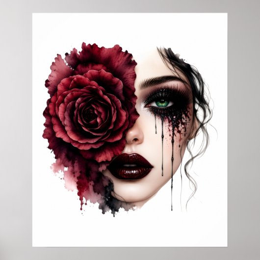 Blumenfrau Poster (Vorne)