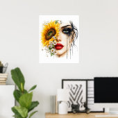 Blumenfrau Poster (Heimbüro)