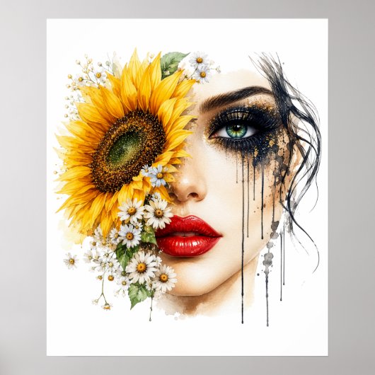 Blumenfrau Poster (Vorne)