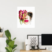 Blumenfrau Poster (Heimbüro)